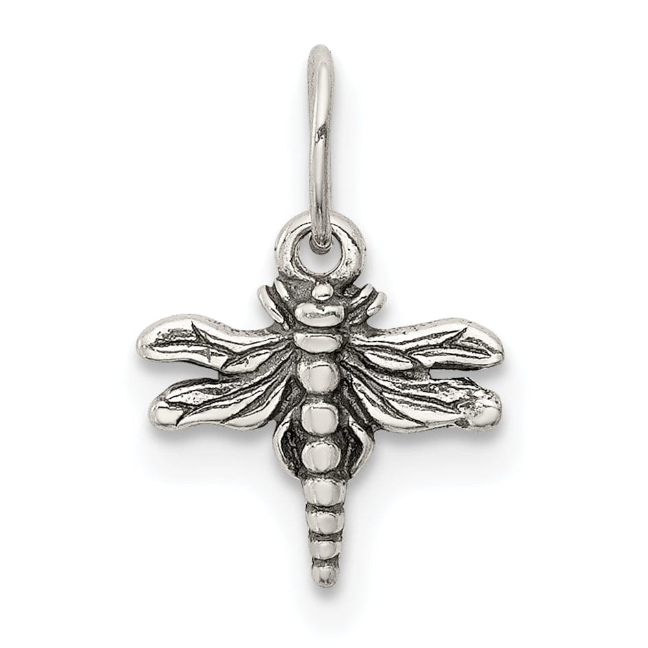 Lovely Rita's Pendants & Charms Sterling Silver Antiqued Finish Dragonfly Charm