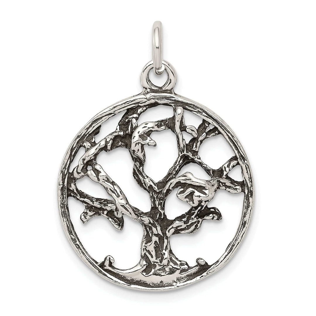 Lovely Rita's Pendants & Charms Sterling Silver Antiqued Finish Tree Charm