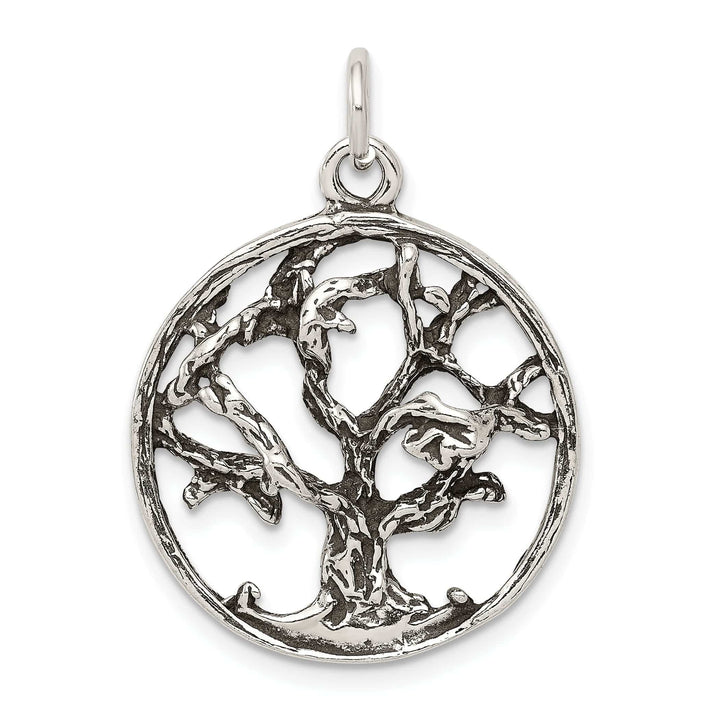 Lovely Rita's Pendants & Charms Sterling Silver Antiqued Finish Tree Charm