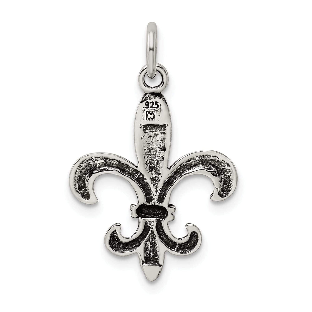 Lovely Rita's Pendants & Charms Sterling Silver Antiqued Fleur De Lis Charm