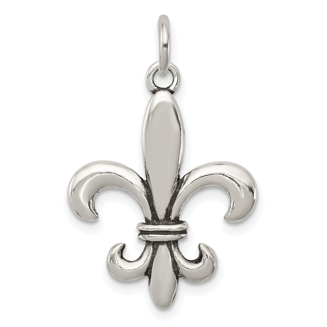 Lovely Rita's Pendants & Charms Sterling Silver Antiqued Fleur De Lis Charm