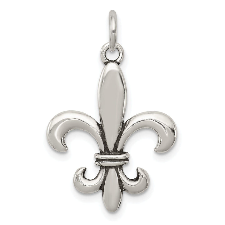 Lovely Rita's Pendants & Charms Sterling Silver Antiqued Fleur De Lis Charm