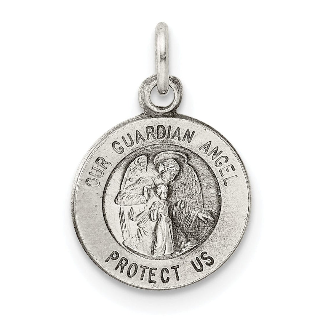Lovely Rita's Pendants & Charms Sterling Silver Antiqued Guardian Angel Medal