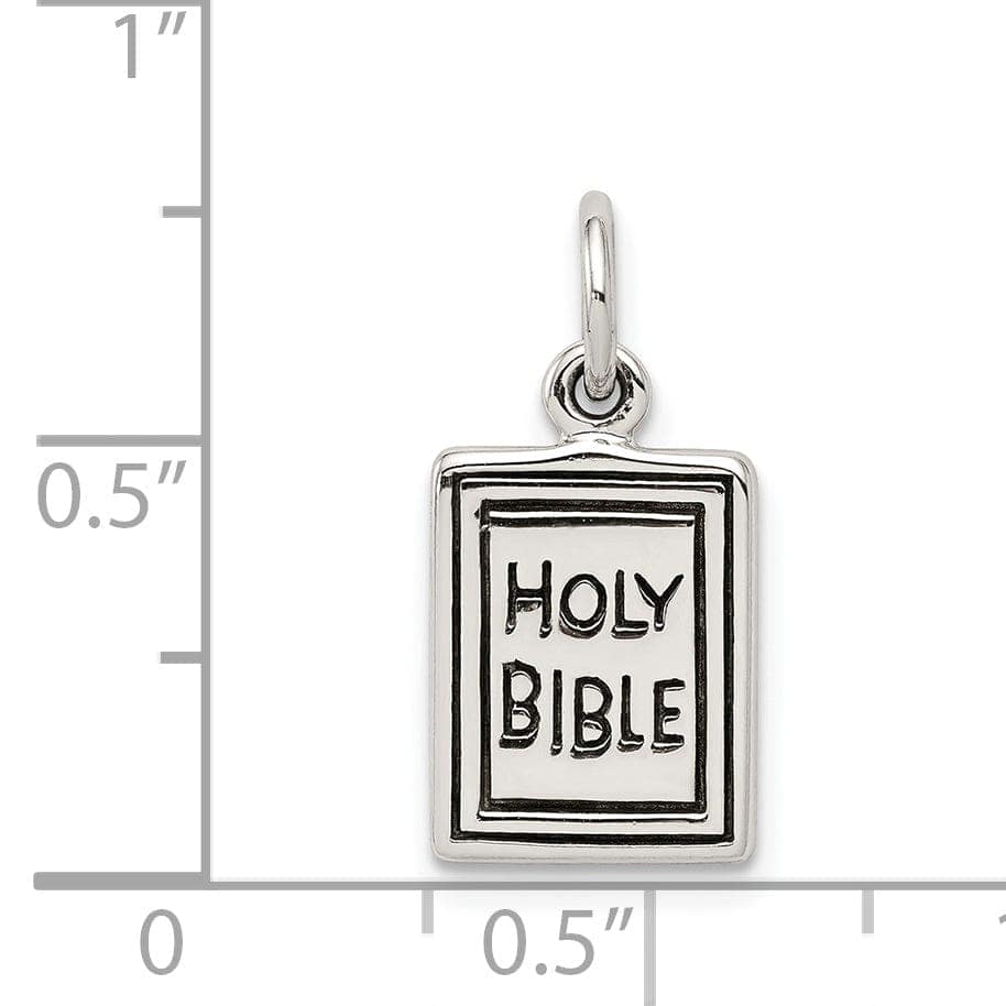 Lovely Rita's Pendants & Charms Sterling Silver Antiqued Holy Bible Charm