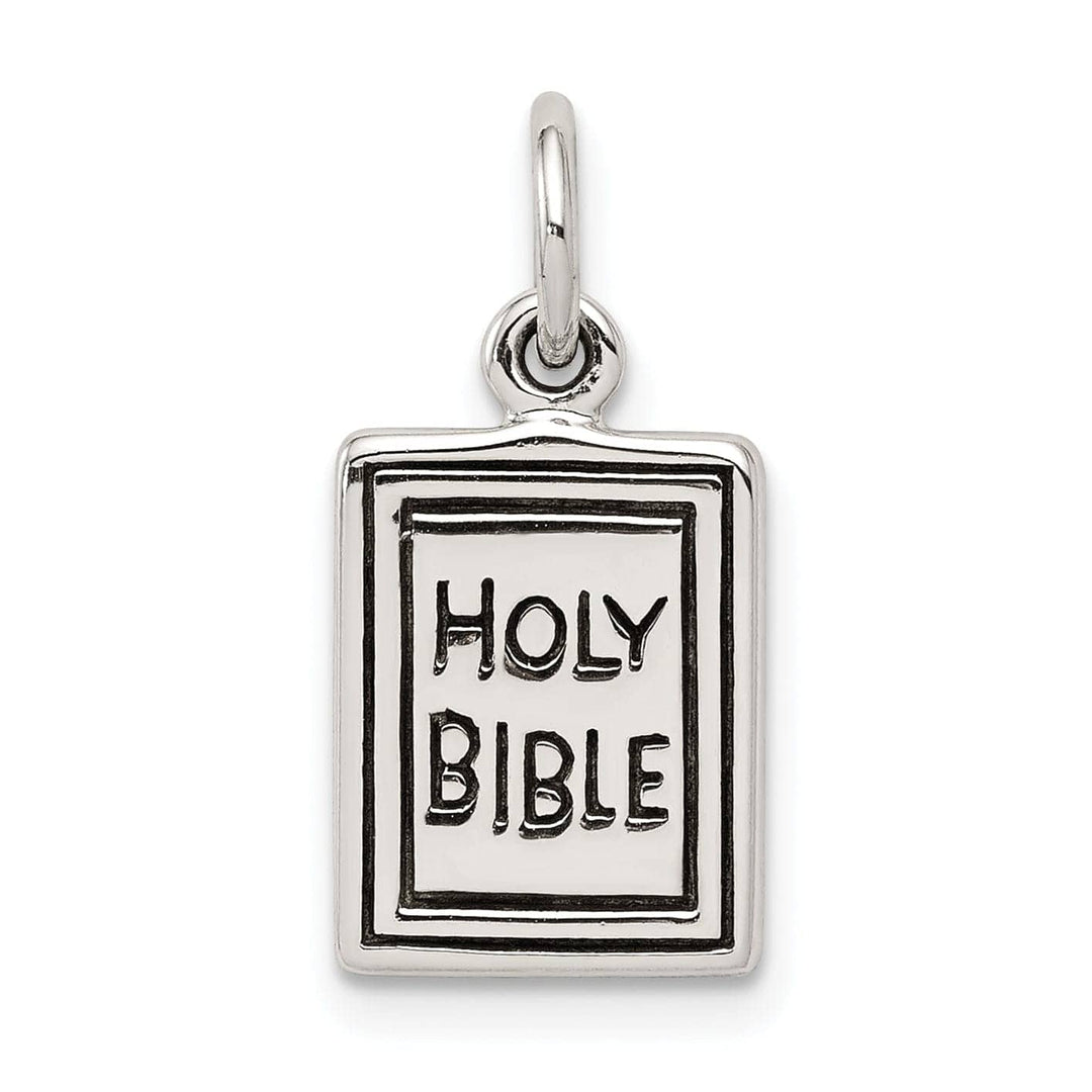 Lovely Rita's Pendants & Charms Sterling Silver Antiqued Holy Bible Charm