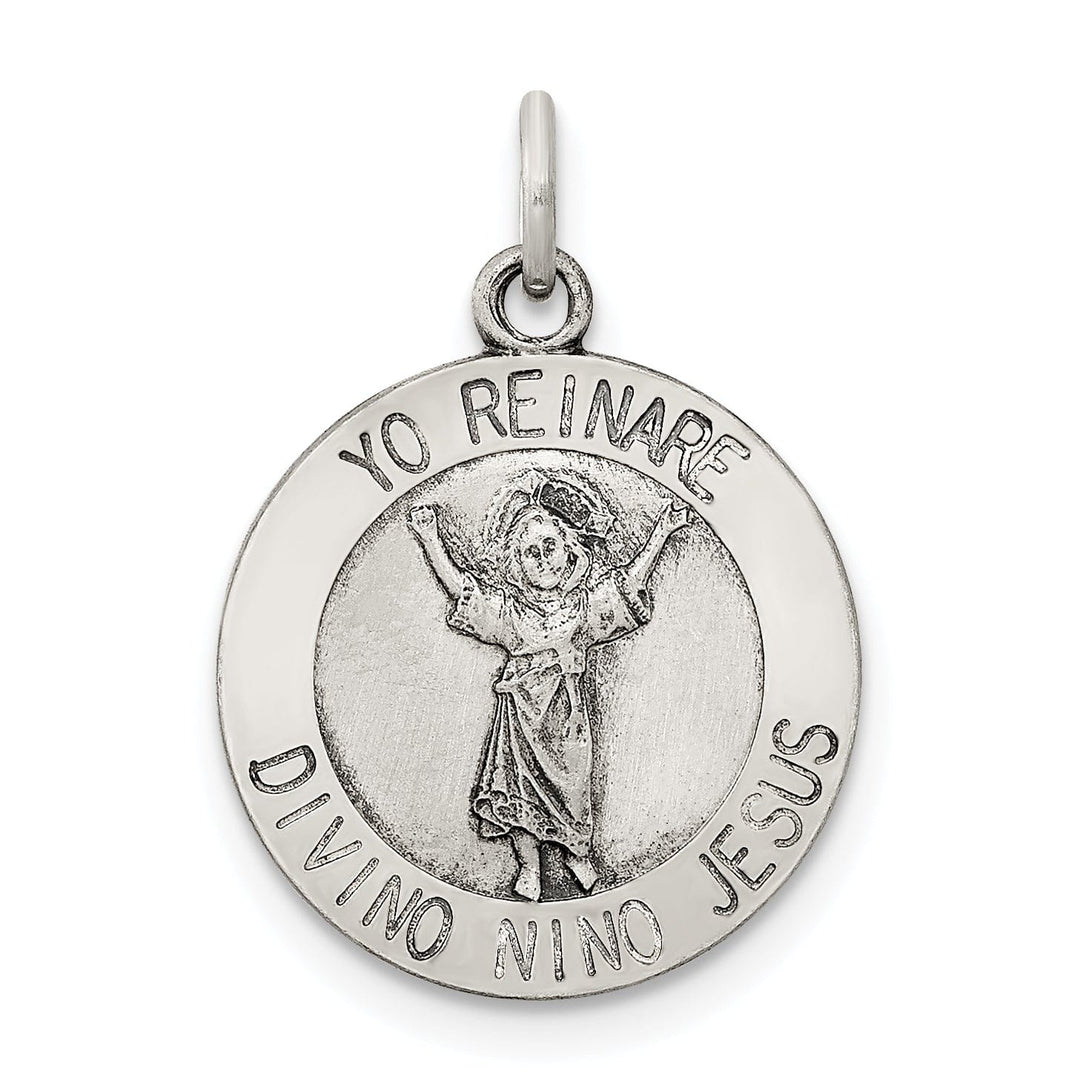 Lovely Rita's Pendants & Charms Sterling Silver Antiqued Holy Family Medal
