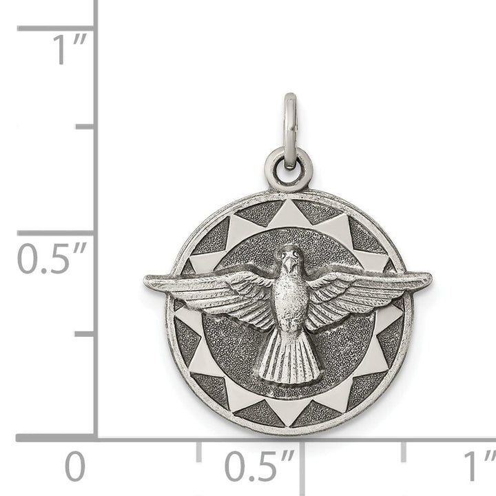 Lovely Rita's Pendants & Charms Sterling Silver Antiqued Holy Spirit Medal