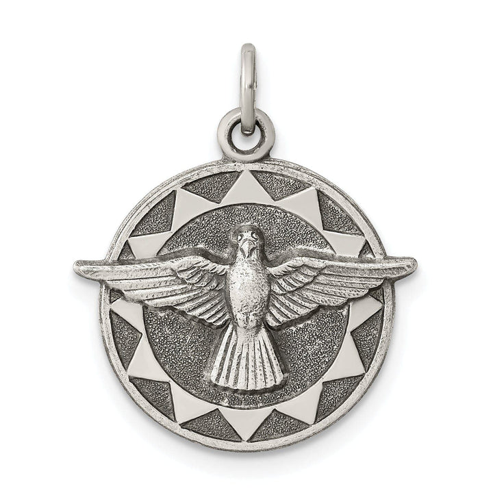 Lovely Rita's Pendants & Charms Sterling Silver Antiqued Holy Spirit Medal
