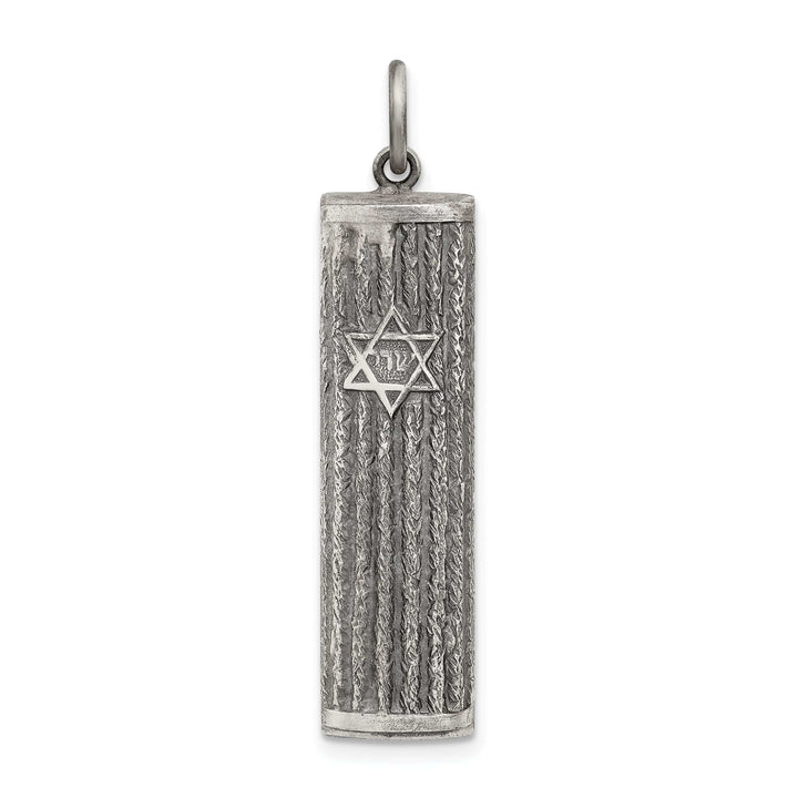 Lovely Rita's Pendants & Charms Sterling Silver Antiqued Mezuzah Pendant