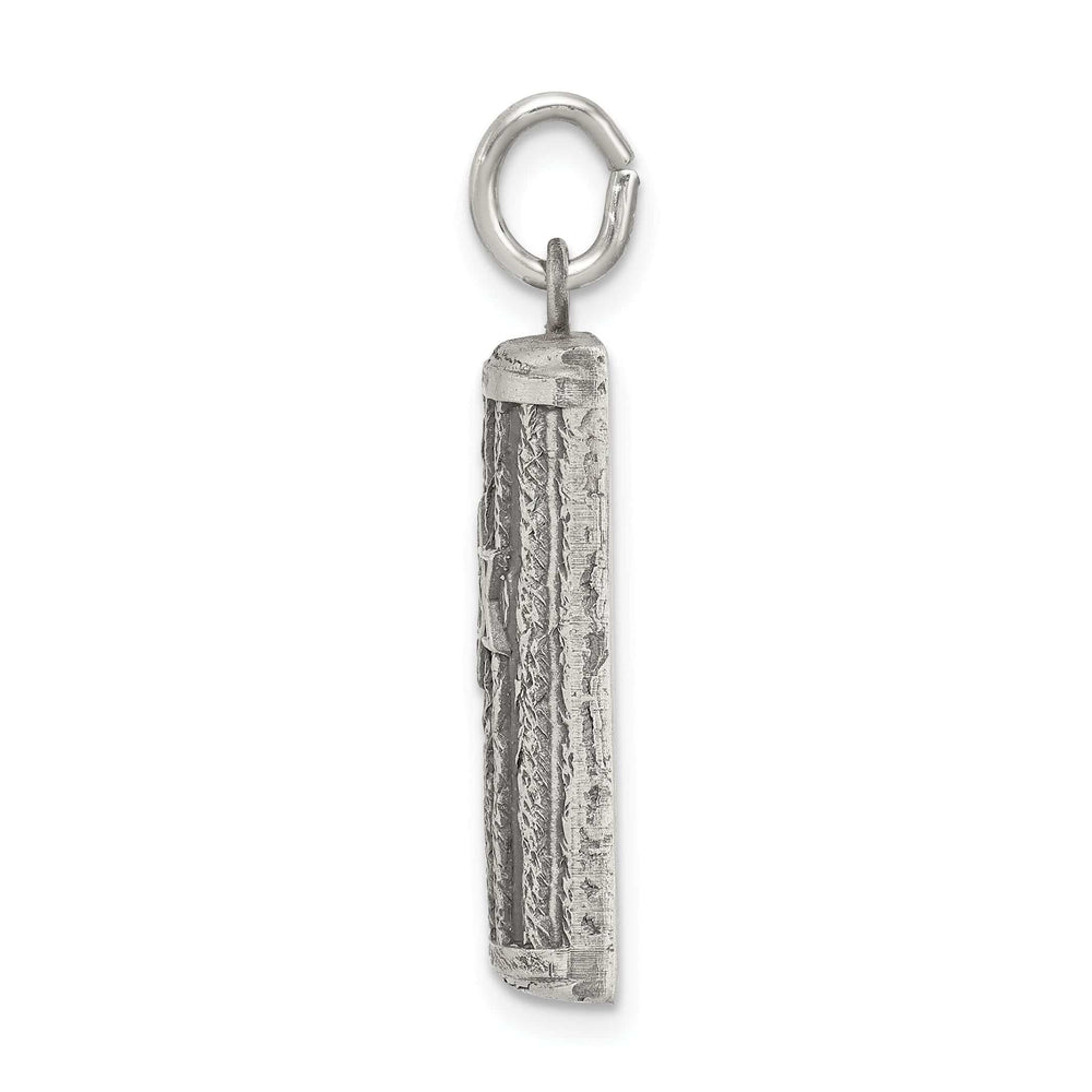 Lovely Rita's Pendants & Charms Sterling Silver Antiqued Mezuzah Pendant