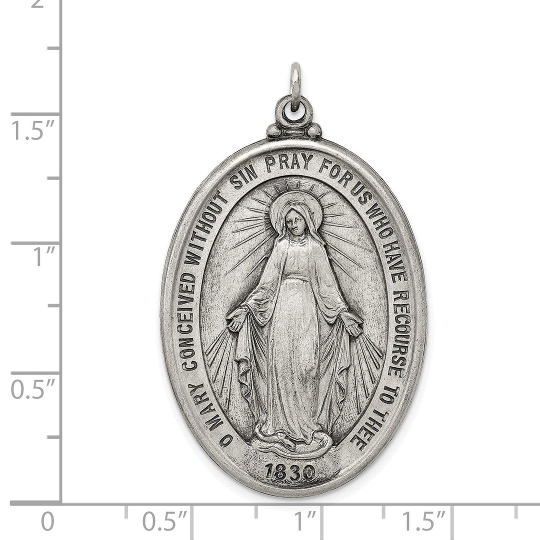 Lovely Rita's Pendants & Charms Sterling Silver Antiqued Miraculous Medal