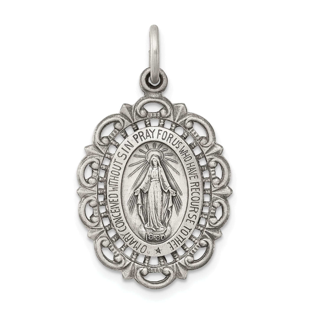 Lovely Rita's Pendants & Charms Sterling Silver Antiqued Miraculous Medal