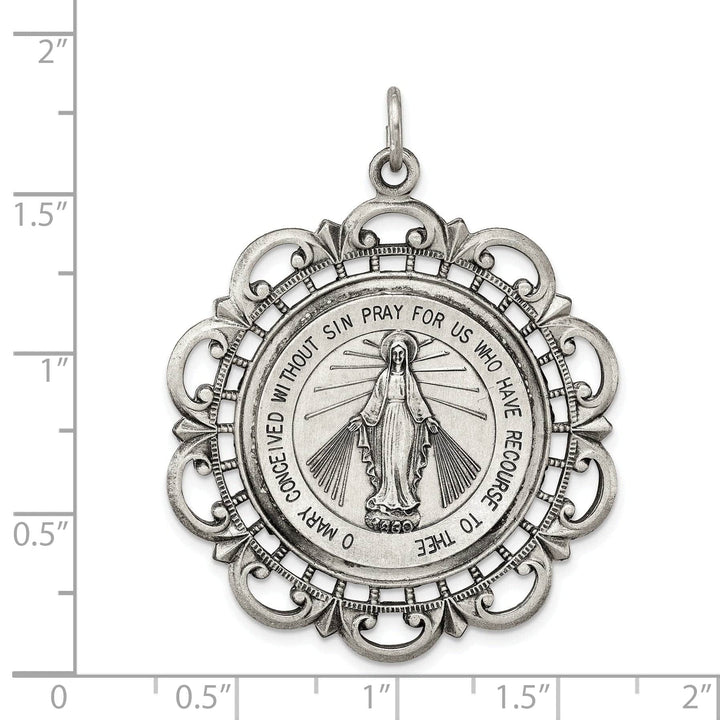 Lovely Rita's Pendants & Charms Sterling Silver Antiqued Miraculous Medal