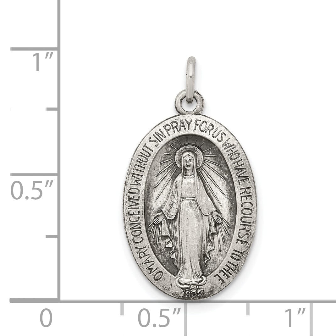 Lovely Rita's Pendants & Charms Sterling Silver Antiqued Miraculous Medal