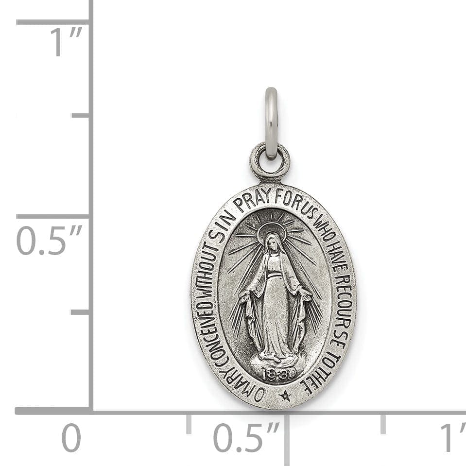 Lovely Rita's Pendants & Charms Sterling Silver Antiqued Miraculous Medal