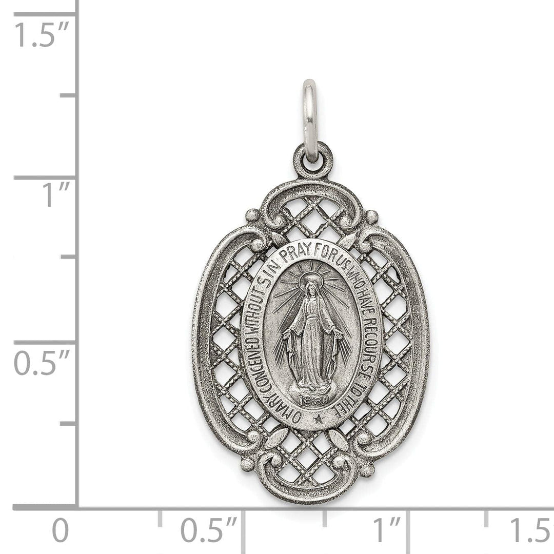 Lovely Rita's Pendants & Charms Sterling Silver Antiqued Miraculous Medal