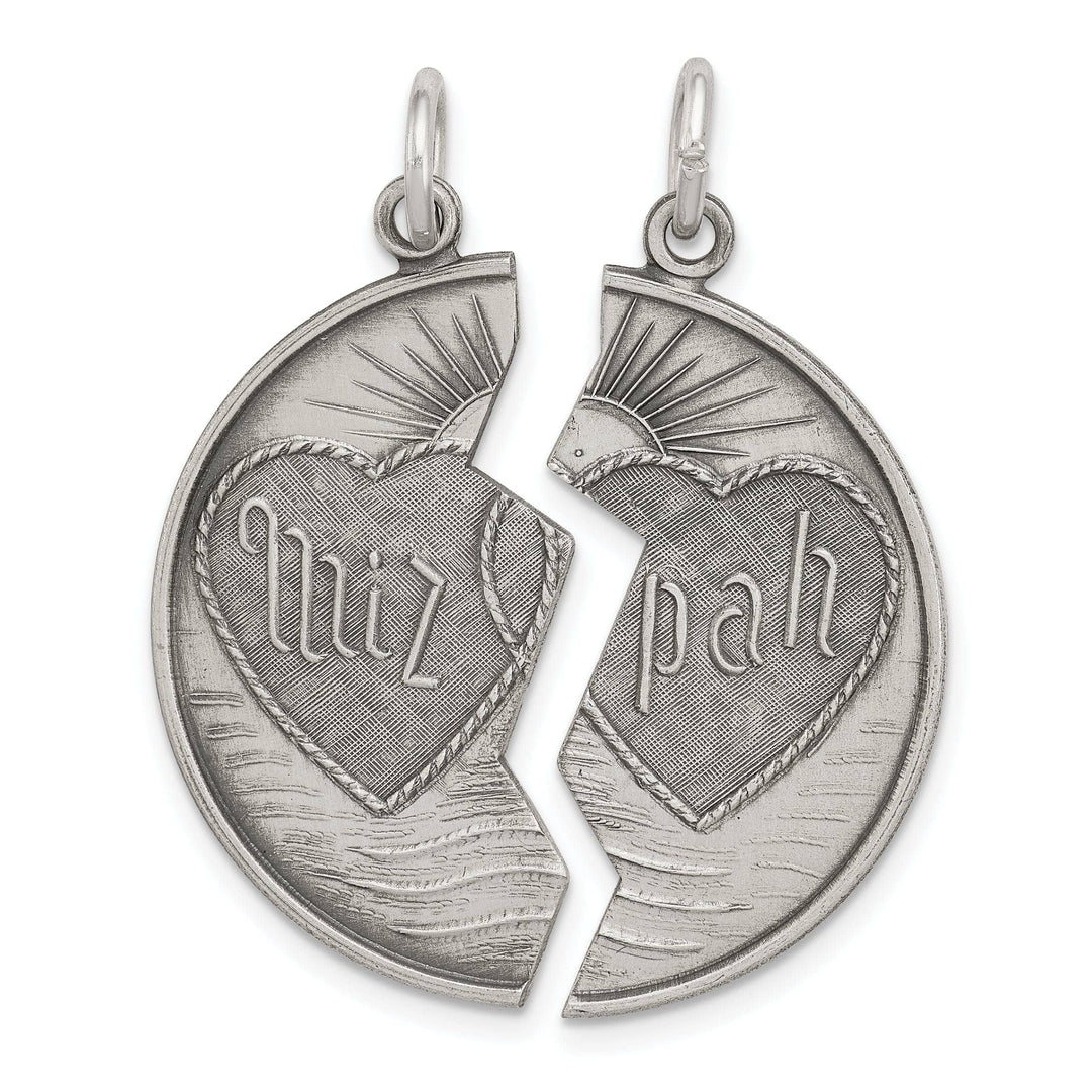Lovely Rita's Pendants & Charms Sterling Silver Antiqued Mitzpah Charm Pendant. Engraving fee $22.00.