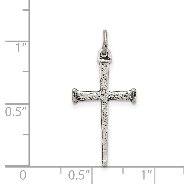 Lovely Rita's Pendants & Charms Sterling Silver Antiqued Nail Cross Pendant