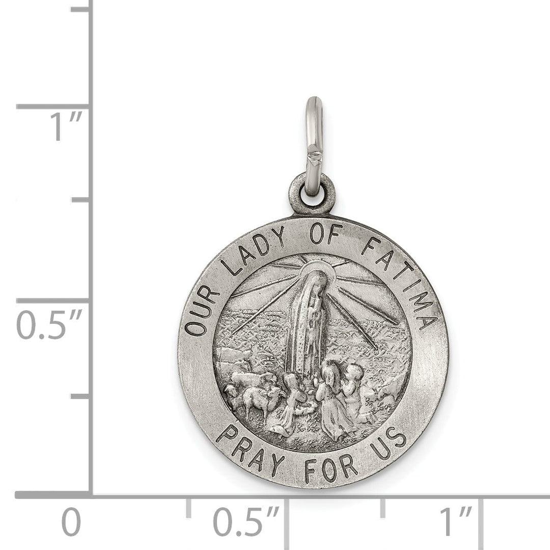 Lovely Rita's Pendants & Charms Sterling Silver Antiqued Our Lady of Fatima Medal
