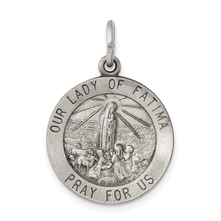 Lovely Rita's Pendants & Charms Sterling Silver Antiqued Our Lady of Fatima Medal