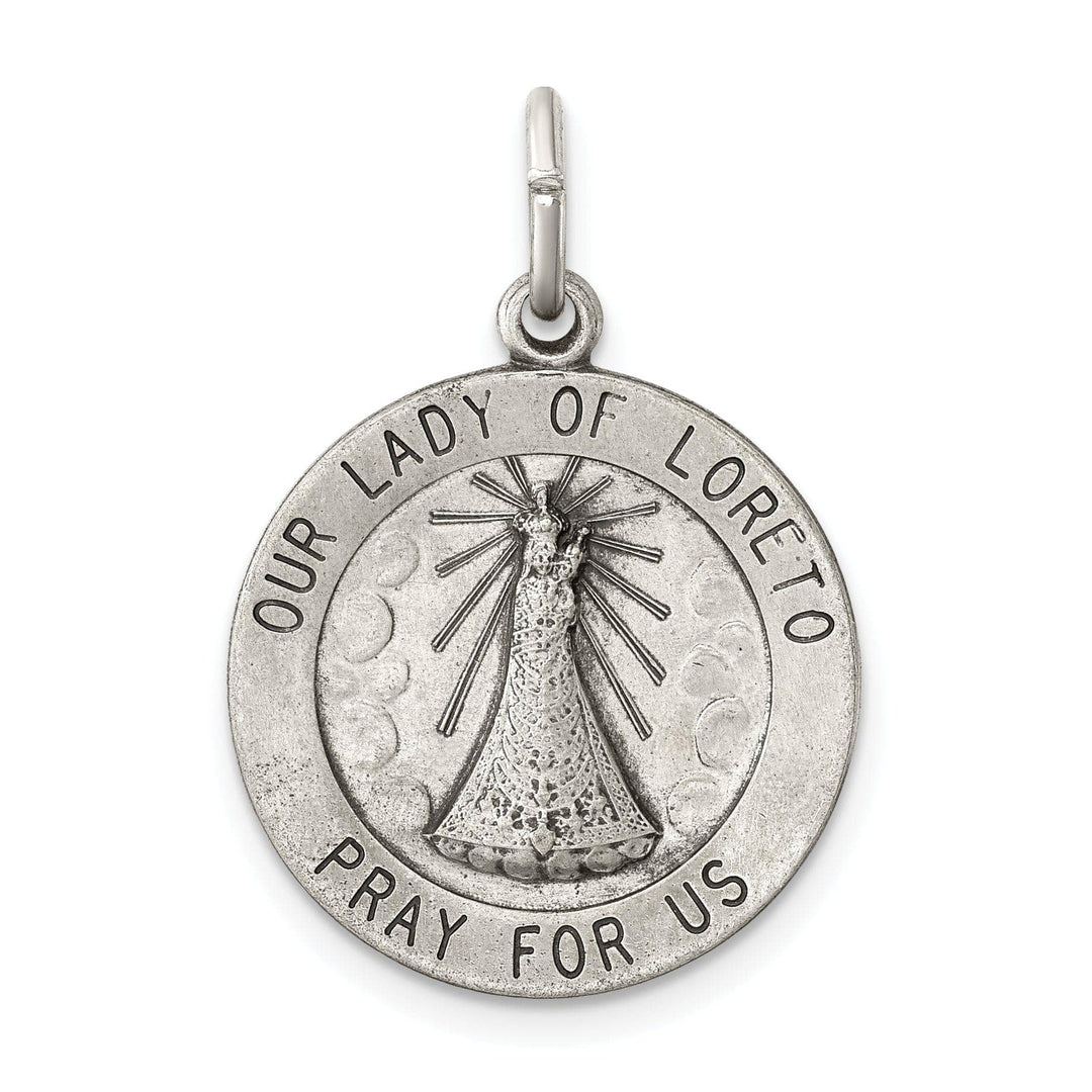 Lovely Rita's Pendants & Charms Sterling Silver Antiqued Our Lady of Loreto Medal