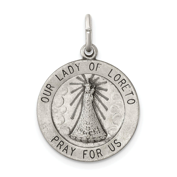Lovely Rita's Pendants & Charms Sterling Silver Antiqued Our Lady of Loreto Medal