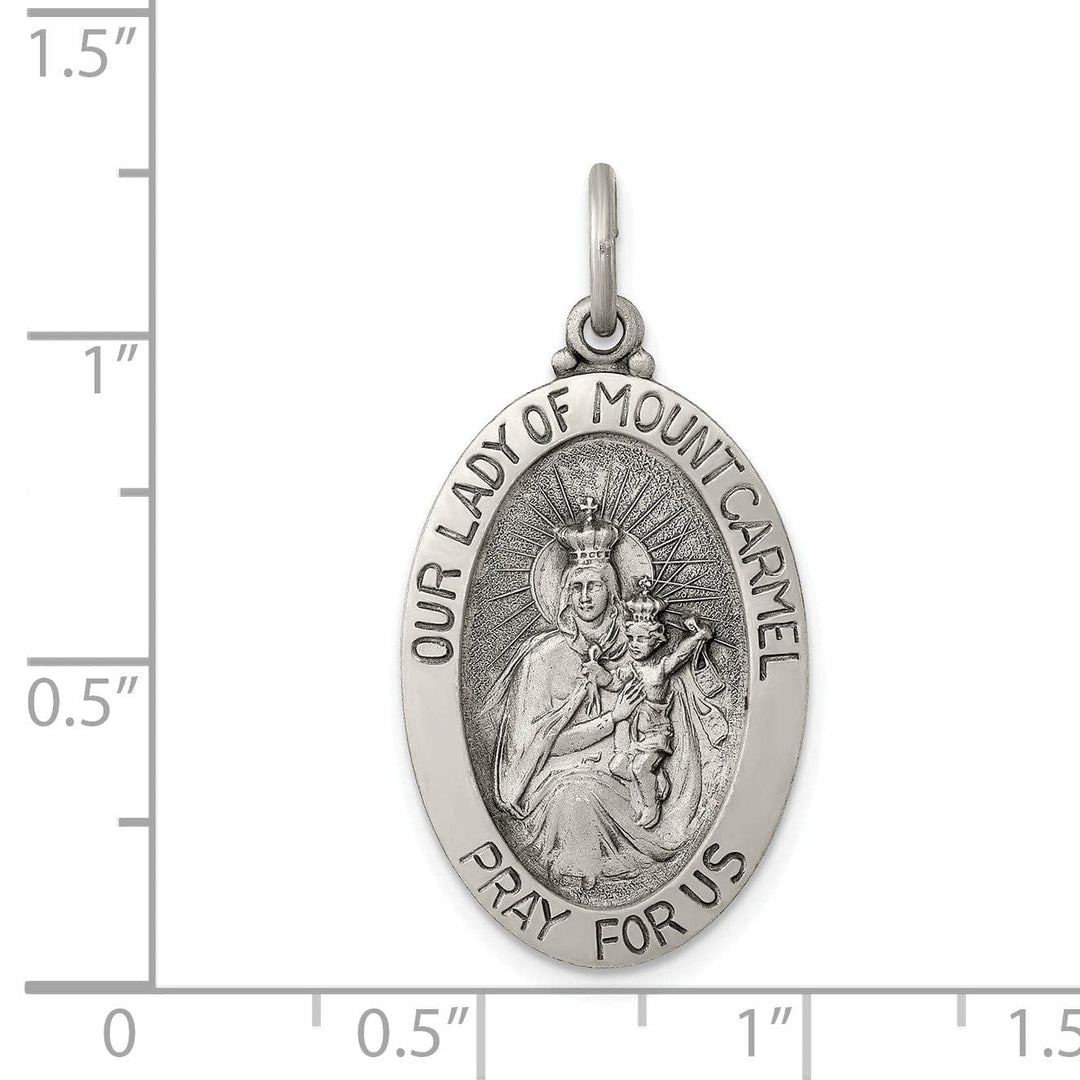 Lovely Rita's Pendants & Charms Sterling Silver Antiqued Our Lady of Mount Carmel