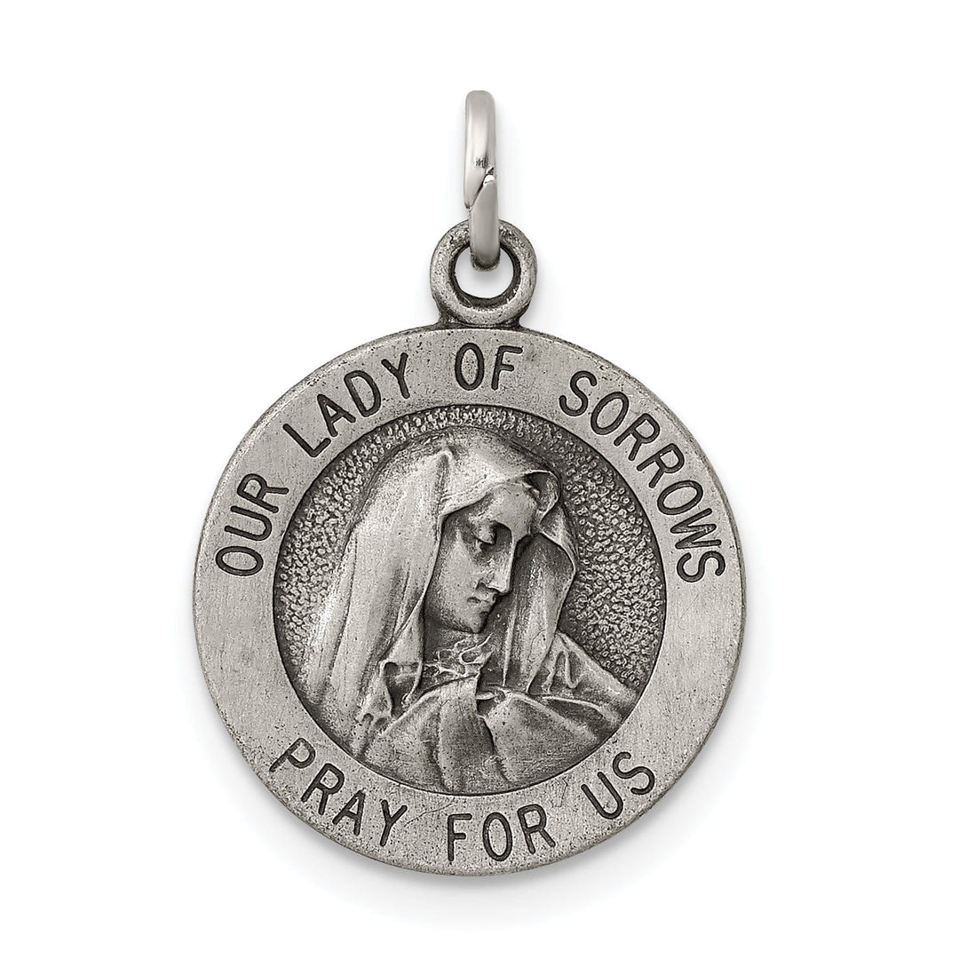 Lovely Rita's Pendants & Charms Sterling Silver Antiqued Our Lady of Sorrows Medal