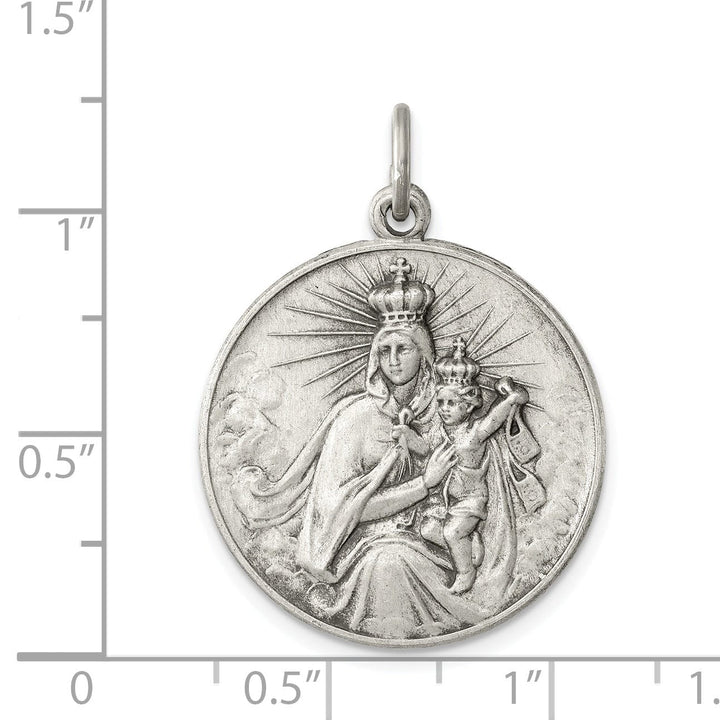 Lovely Rita's Pendants & Charms Sterling Silver Antiqued Our Lady of the Holy Scapular Pendant