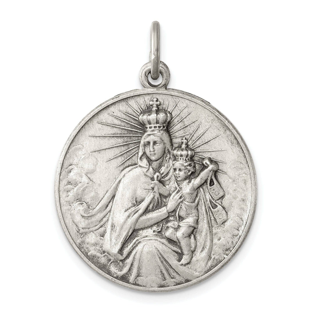 Lovely Rita's Pendants & Charms Sterling Silver Antiqued Our Lady of the Holy Scapular Pendant