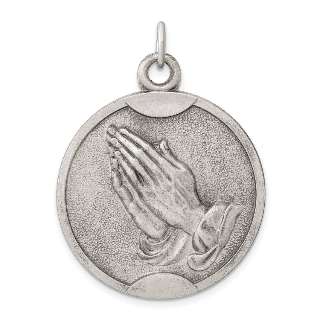 Lovely Rita's Pendants & Charms Sterling Silver Antiqued Praying Hands Pendant