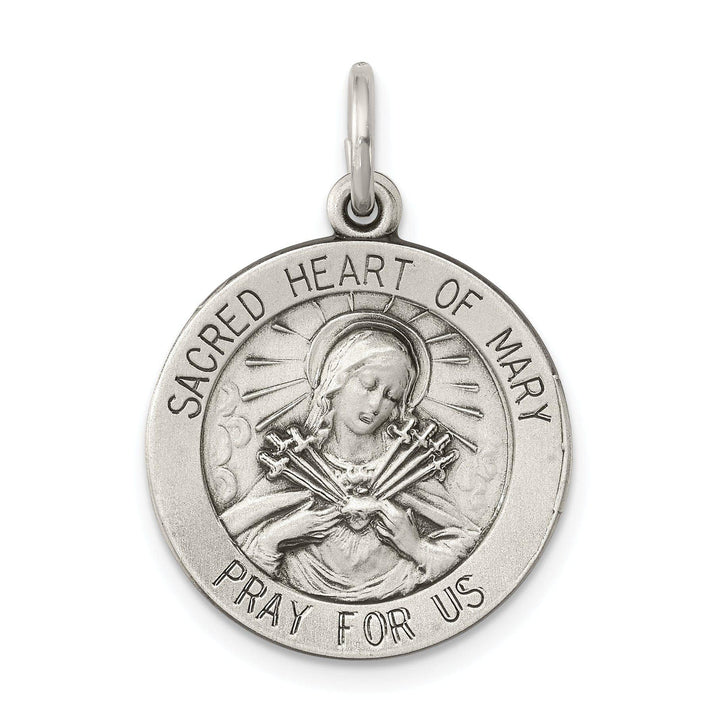 Lovely Rita's Pendants & Charms Sterling Silver Antiqued Sacred Heart of Mary