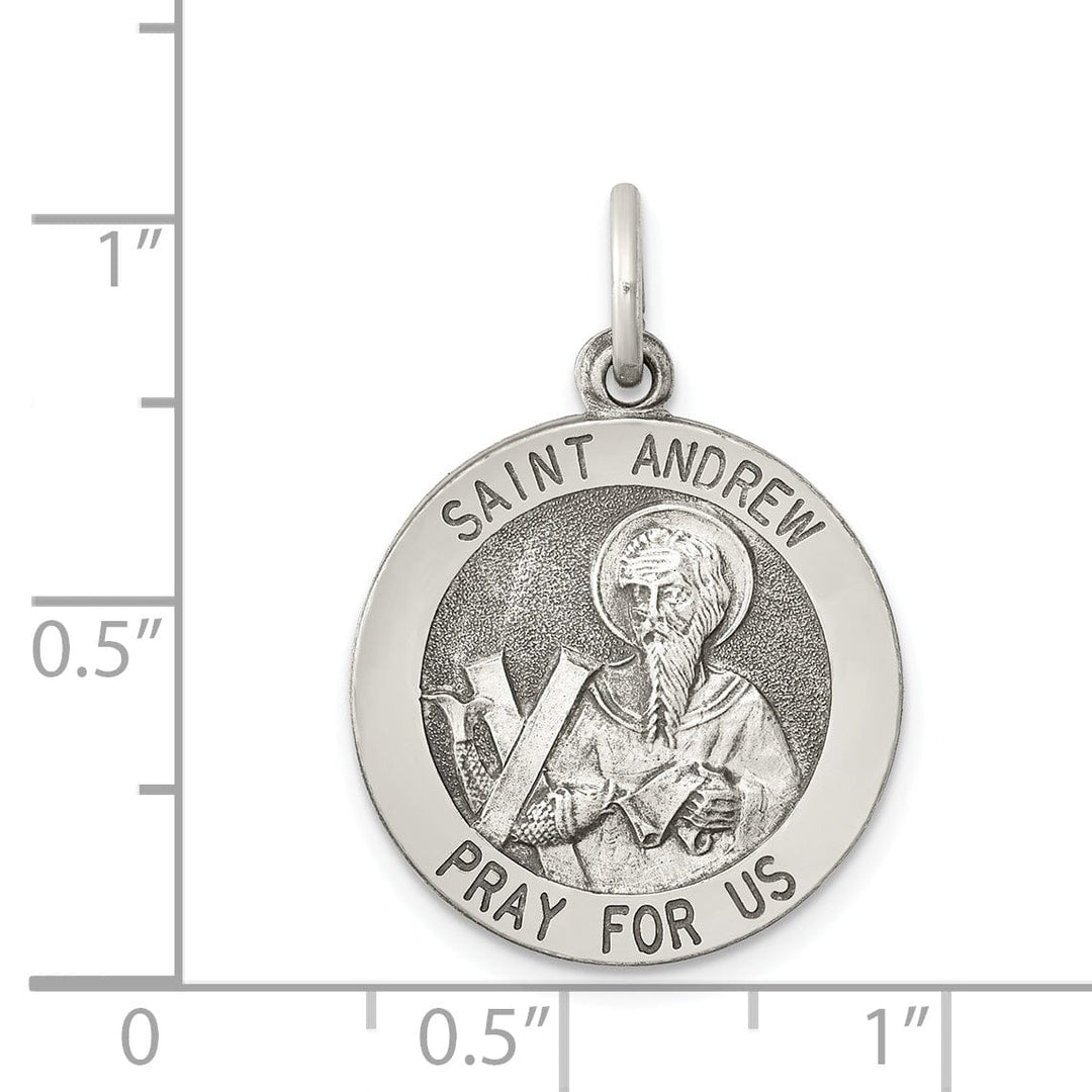 Lovely Rita's Pendants & Charms Sterling Silver Antiqued Saint Andrew Medal