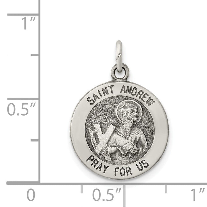 Lovely Rita's Pendants & Charms Sterling Silver Antiqued Saint Andrew Medal