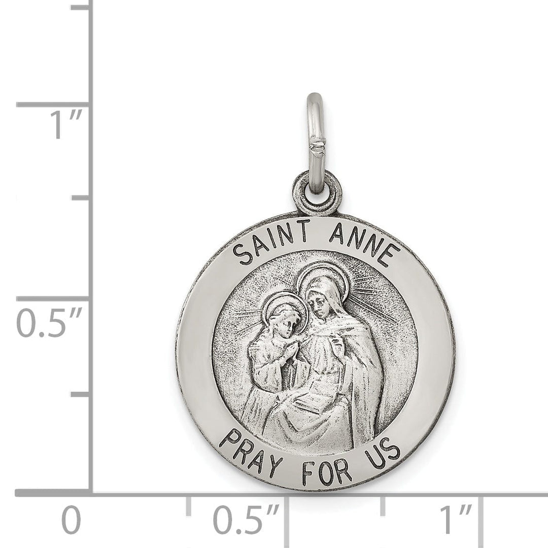 Lovely Rita's Pendants & Charms Sterling Silver Antiqued Saint Anne Medal