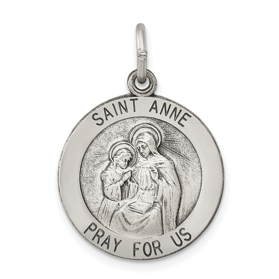 Lovely Rita's Pendants & Charms Sterling Silver Antiqued Saint Anne Medal