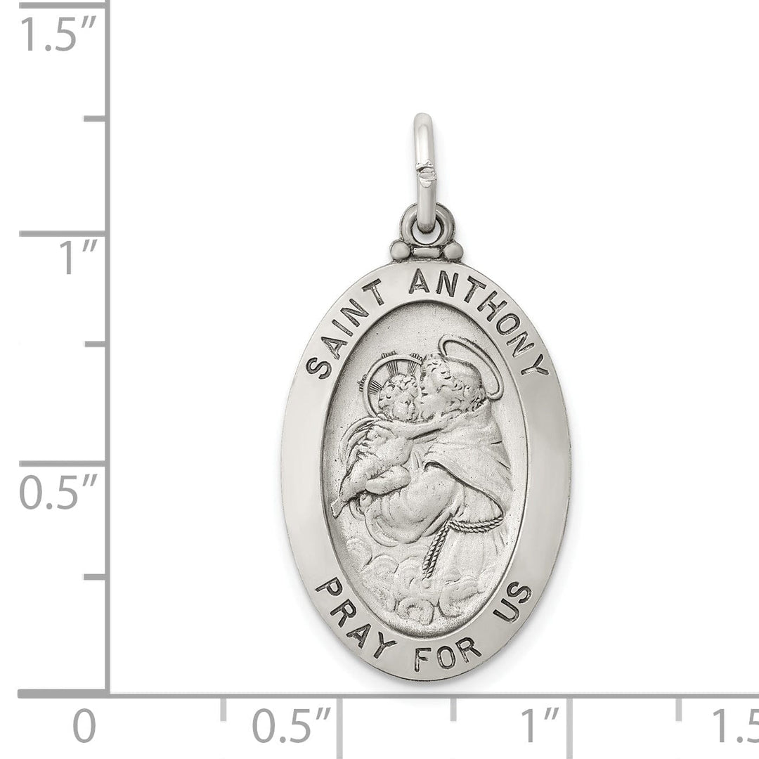 Lovely Rita's Pendants & Charms Sterling Silver Antiqued Saint Anthony Medal