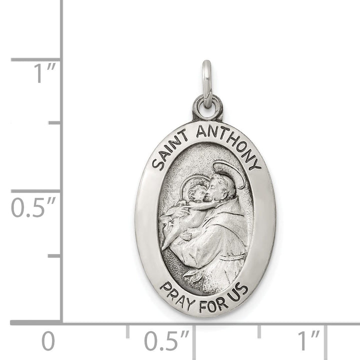 Lovely Rita's Pendants & Charms Sterling Silver Antiqued Saint Anthony Medal