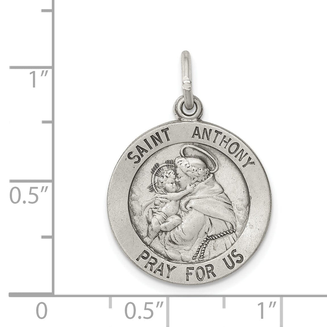 Lovely Rita's Pendants & Charms Sterling Silver Antiqued Saint Anthony Medal