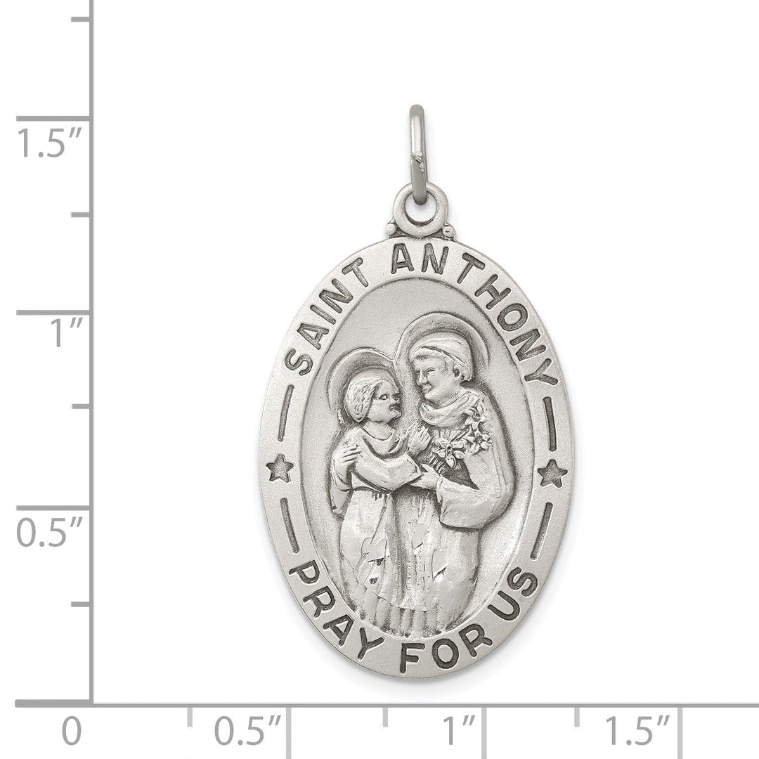 Lovely Rita's Pendants & Charms Sterling Silver Antiqued Saint Anthony Medal