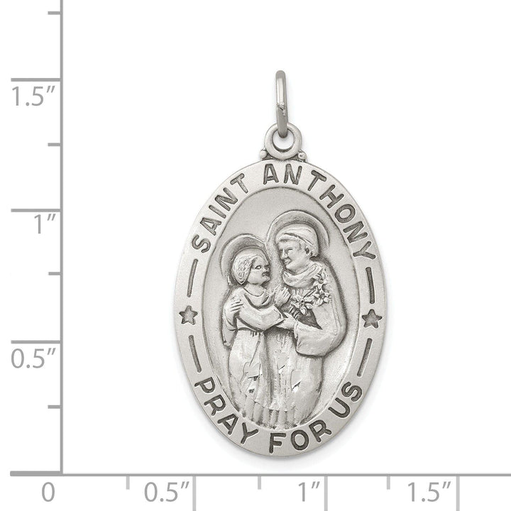 Lovely Rita's Pendants & Charms Sterling Silver Antiqued Saint Anthony Medal