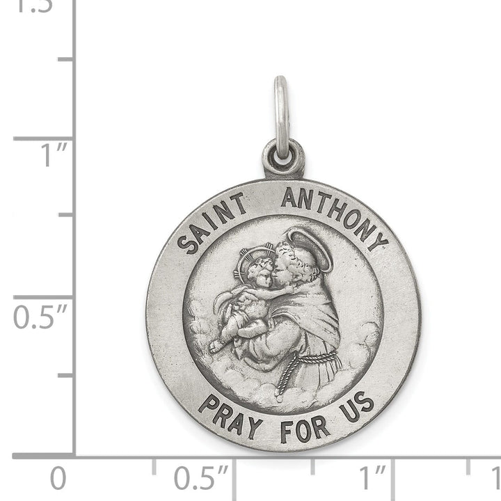 Lovely Rita's Pendants & Charms Sterling Silver Antiqued Saint Anthony Medal