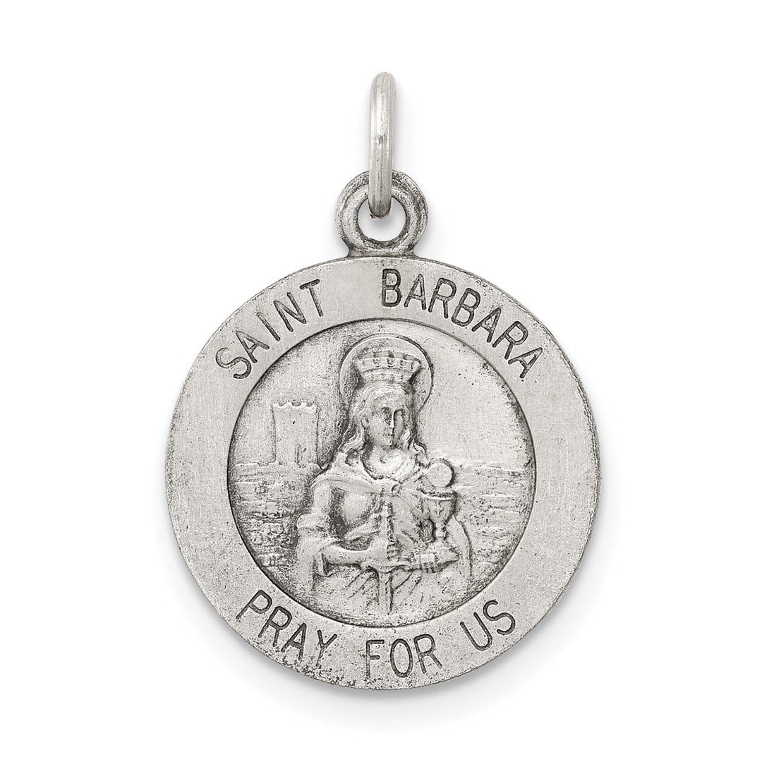 Lovely Rita's Pendants & Charms Sterling Silver Antiqued Saint Barbara Medal