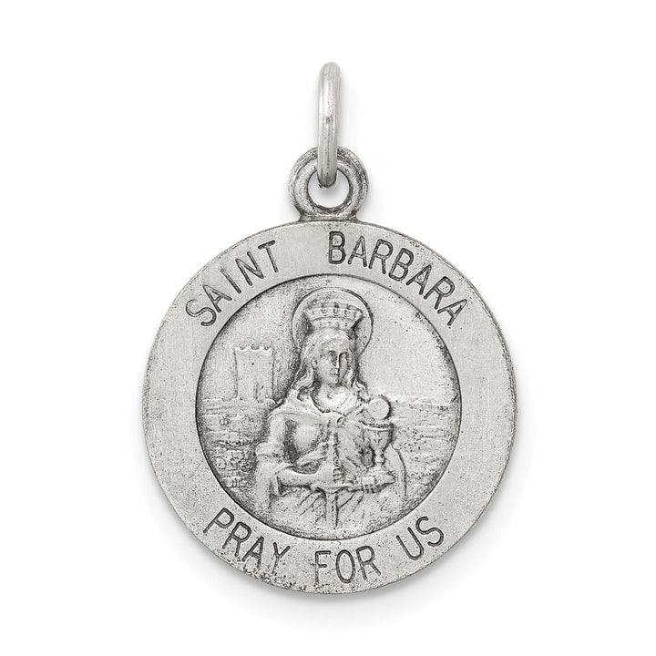 Lovely Rita's Pendants & Charms Sterling Silver Antiqued Saint Barbara Medal