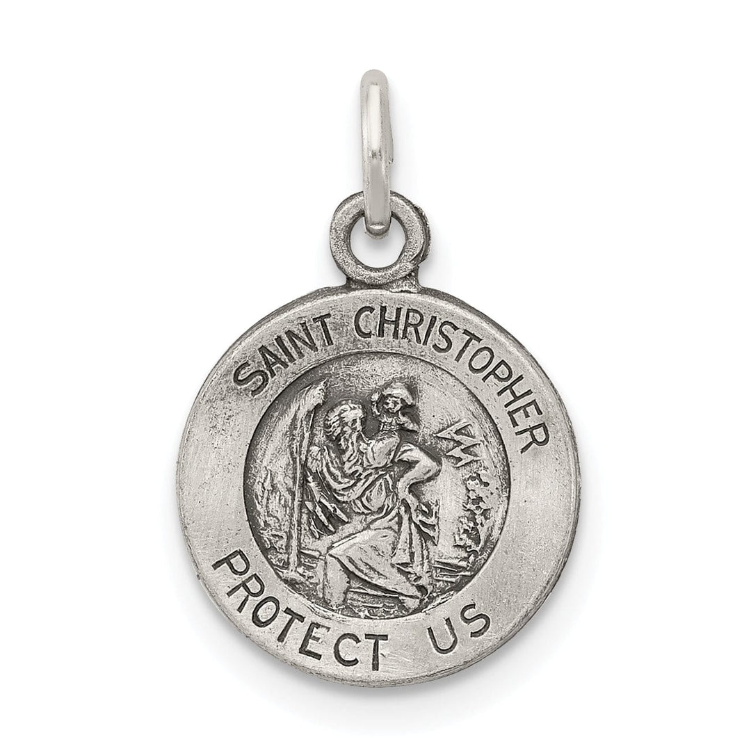 Lovely Rita's Pendants & Charms Sterling Silver Antiqued Saint Christopher Medal