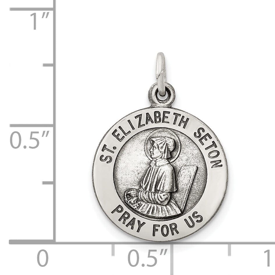 Lovely Rita's Pendants & Charms Sterling Silver Antiqued Saint Elizabeth Seton Med