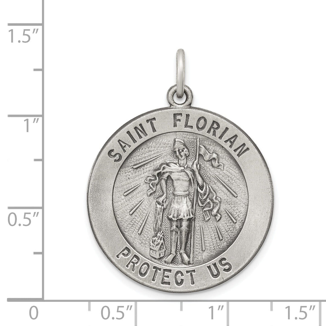 Lovely Rita's Pendants & Charms Sterling Silver Antiqued Saint Florian Medal