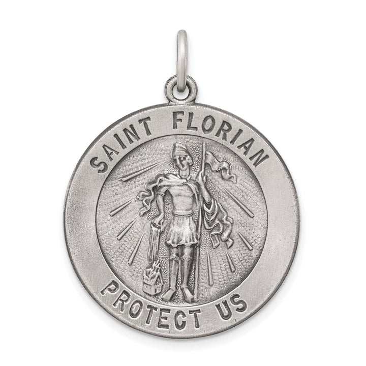 Lovely Rita's Pendants & Charms Sterling Silver Antiqued Saint Florian Medal