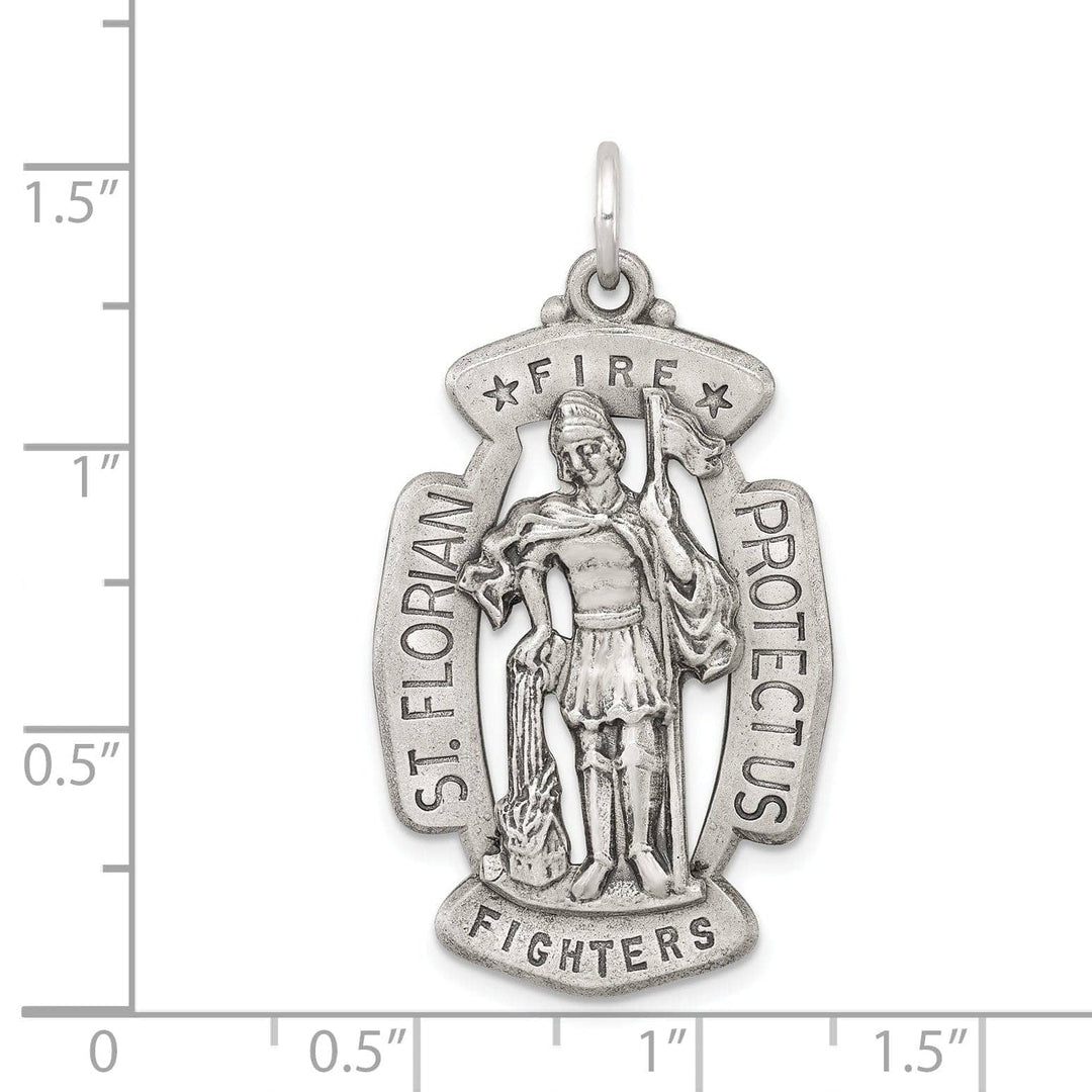 Lovely Rita's Pendants & Charms Sterling Silver Antiqued Saint Florian Medal