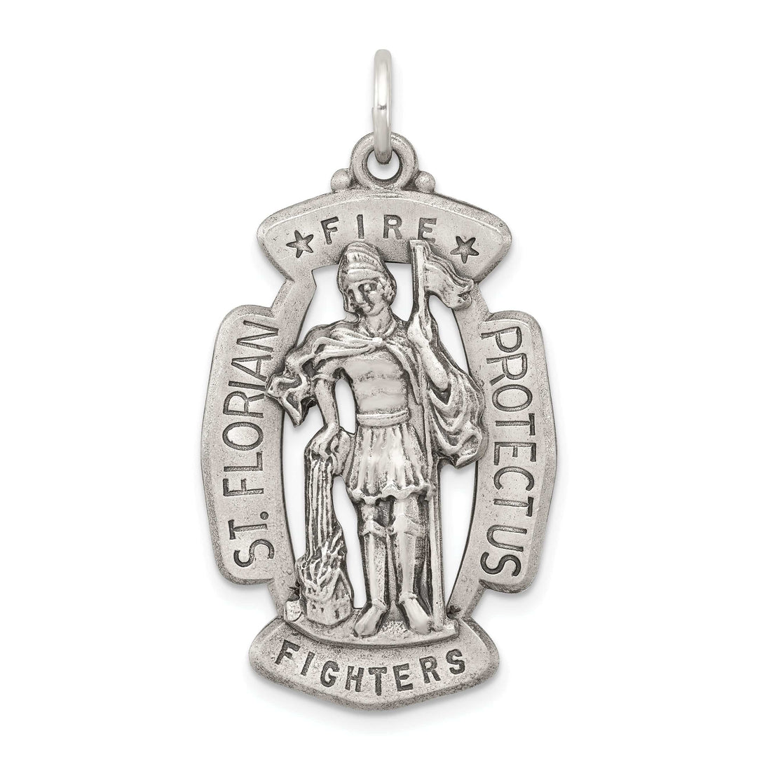 Lovely Rita's Pendants & Charms Sterling Silver Antiqued Saint Florian Medal